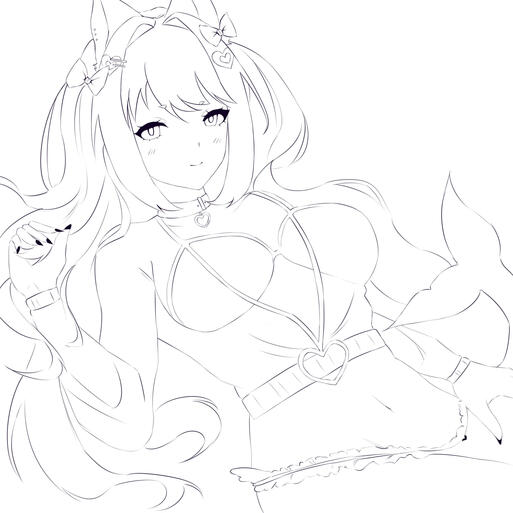 [LINE ART] halfbody 15$